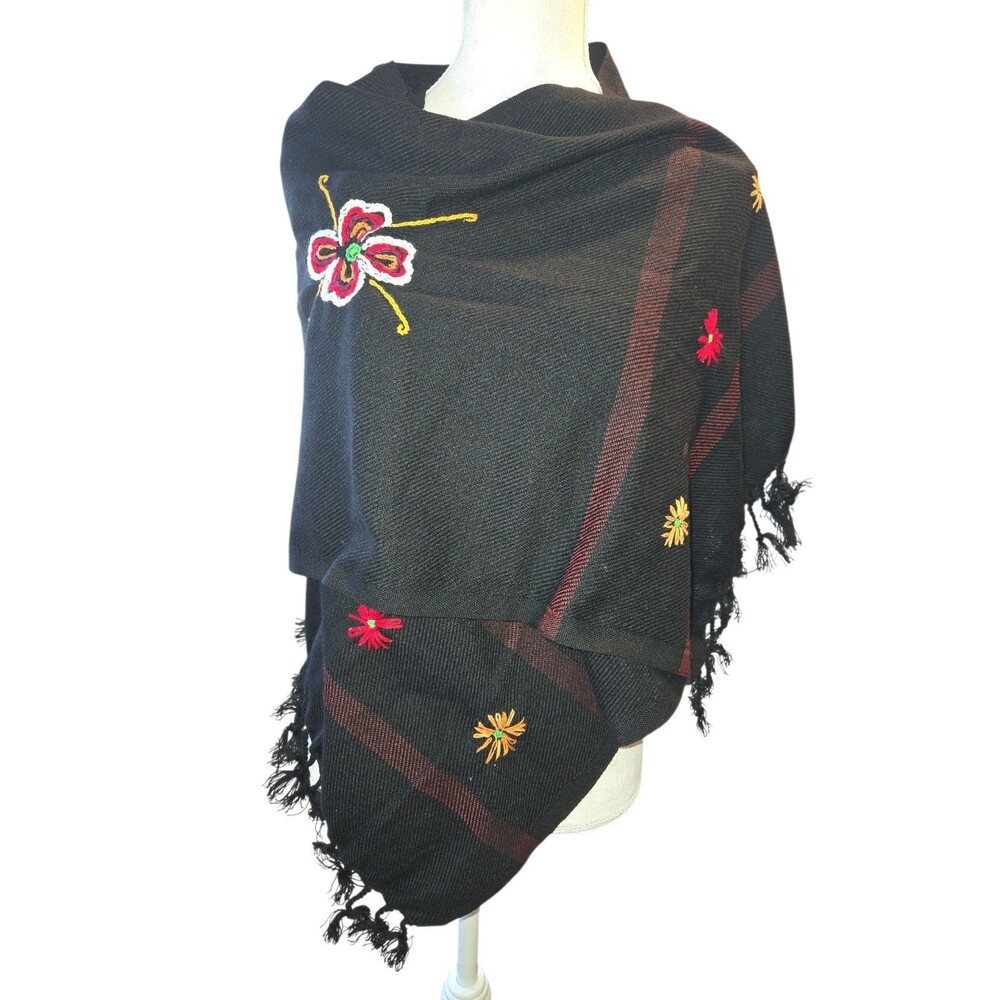Hand Stitched embroidered Egyptian / Palestinian Bedouin Wrap Shawl Scarf